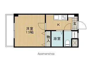1Kの間取り画像