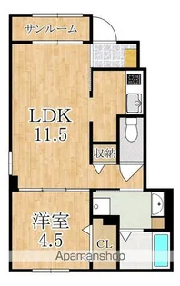 ボヌール【1階】の間取り