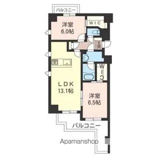 ユ プリュネ【406号室】の間取り