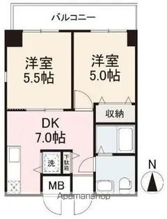 カサール三石庵【5階】の間取り