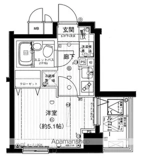メインステージ御茶ノ水【209号室号室】の間取り