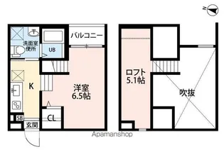 1Rの間取り画像