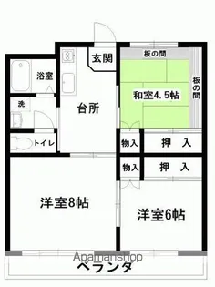 ワドーハイツ【103号室】の間取り