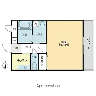 ガレージライフ高松東【2階】の間取り