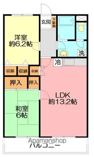 セレス岩原【1階】の間取り
