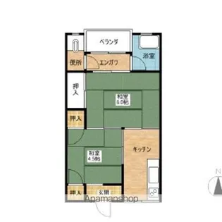 根来マンション【202号室】の間取り