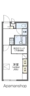 レオパレスひかる21【101号室】の間取り