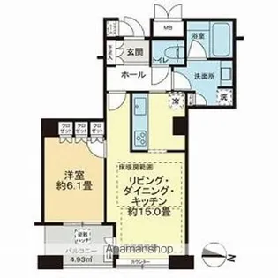 D’グラフォート大阪N.Y.タワー肥後橋【15階】の間取り
