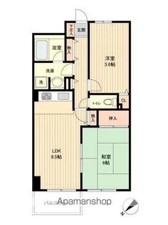 2DKの間取り画像