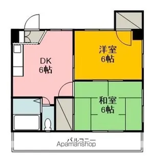 メローハイツ束本【402号室】の間取り