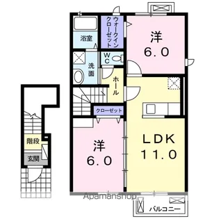 コスモス I【2階】の間取り