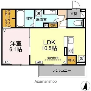 Uーリッチ トリシア【3階】の間取り
