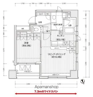 ドゥーエ銀座イーストⅡ【5階】の間取り