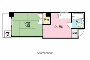 バンビ白山第4ビル【3階】の間取り