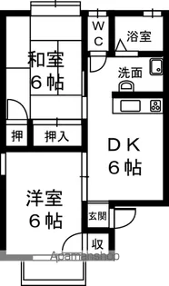 ハピネスブルーA棟【1階】の間取り