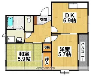 パティオ野村【1階】の間取り