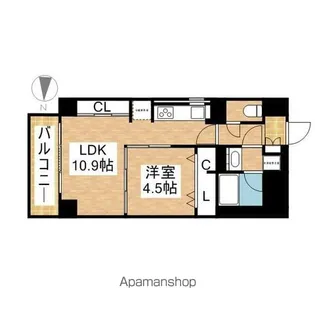 愛知県名古屋市中区新栄1丁目【マンション】の間取り