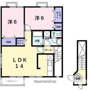サンフル【2階】の間取り