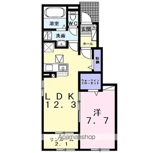 ポルテ ボヌールⅠ【1階】の間取り