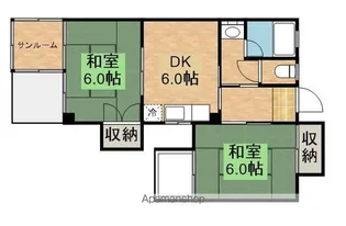 サンロード寿B棟【2階】の間取り
