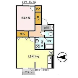 メモリー三千刈 A【1階】の間取り