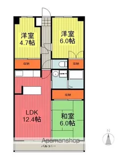プレーヌ番匠【302号室】の間取り