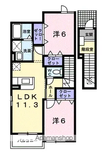 フォーリーフD【2階】の間取り