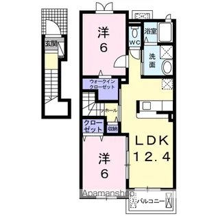 フォルッシュ ドライ Ⅱ【2階】の間取り