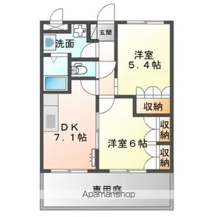 ルミナス・ヨシダ B棟【1階】の間取り