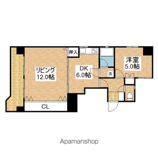 パークサイド鶴舞【601号室】の間取り