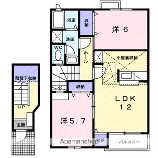 PARCO 尾坂前【2階】の間取り