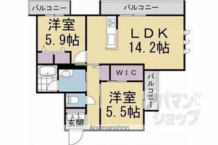 レラトア上賀茂【203号室】の間取り