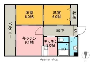 メゾン・ド・ケリー【311号室】の間取り