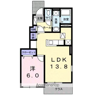 PRIME F・K【1階】の間取り