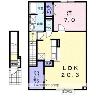 エルムプラシードA10号館【2階】の間取り