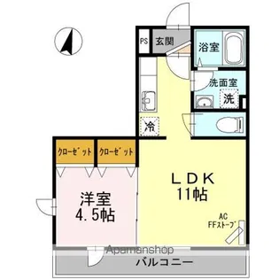 ヒラソル【2階】の間取り