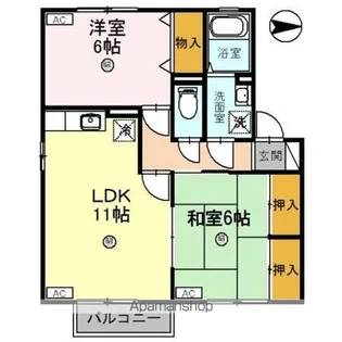 ファミールAKI【2階】の間取り