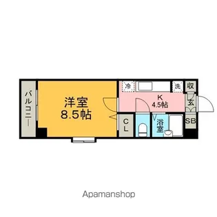 ヴィラ・シビック【4階】の間取り