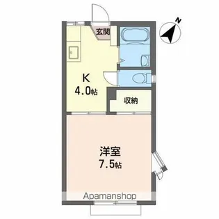 1Kの間取り画像