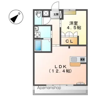ヒルズ四ツ塚【203号室】の間取り