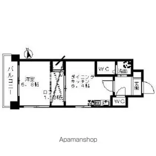 レジディア博多【14階】の間取り