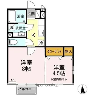 セジュール御山 C【2階】の間取り