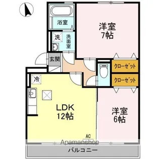 グレイスコート A棟【1階】の間取り