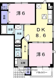 リバーウインド城南 A【1階】の間取り
