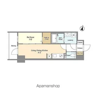 HF北千住レジデンス【8階】の間取り