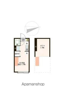 AURORA FUJIMIDAI【1階】の間取り