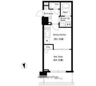 パークキューブ上野【4階】の間取り