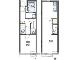 レオネクストヴィラ須賀【107号室】の間取り