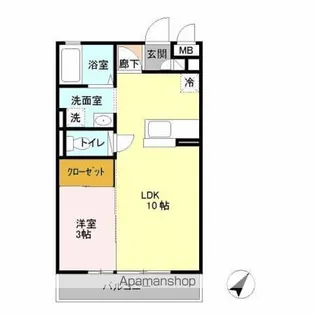 レジュウィール【3階】の間取り