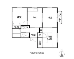 ガーデンプレイス白鳥参番館【2階】の間取り